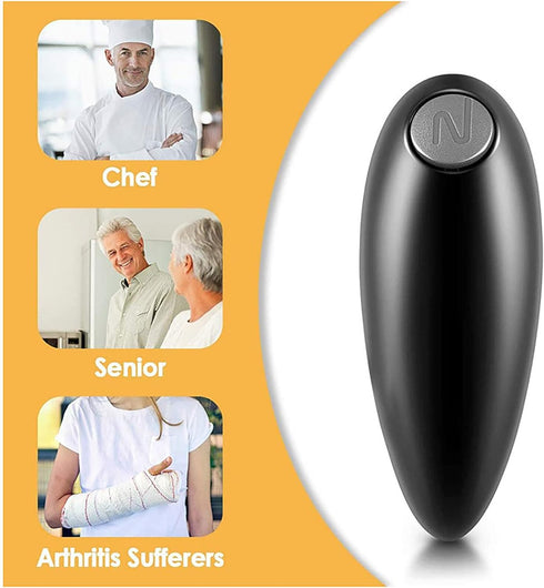 Rehomy No Sharp Edges Electric Can Opener Automatic Opens Most of Cans, One Touch Switch with Ergonomic Design, Electric for Kitchen, Best Kitchen...