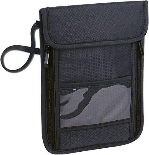 RFID Blocking Passport Holder Wallet with Neck Stash Pouch for Traveling Security Credit ID Card...