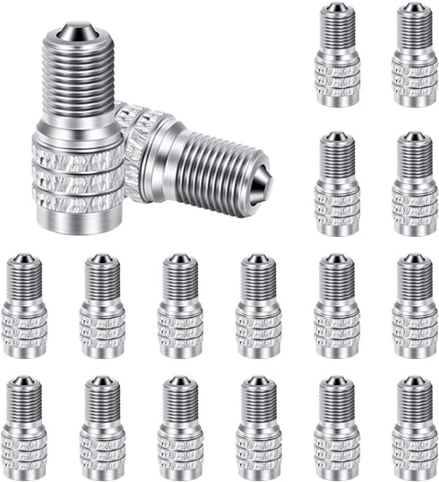 20 Pcs Double Seal Valve Stem Cap Inflate Tire Valve Caps Flow Through Tires Air Cap Tire Stem Valve Caps Metal Valve Cap for High Pressure Truck ...