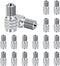 20 Pcs Double Seal Valve Stem Cap Inflate Tire Valve Caps Flow Through Tires Air Cap Tire Stem Valve Caps Metal Valve Cap for High Pressure Truck ...