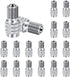 20 Pcs Double Seal Valve Stem Cap Inflate Tire Valve Caps Flow Through Tires Air Cap Tire Stem Valve Caps Metal Valve Cap for High Pressure Truck ...