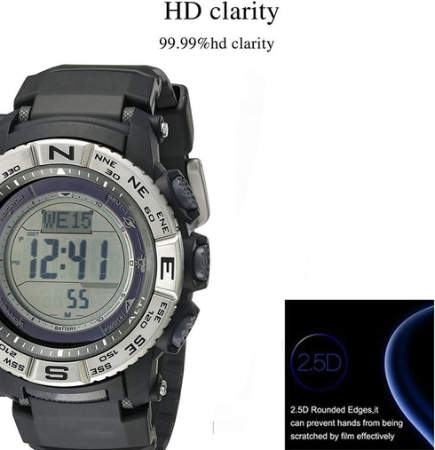 3 Pack Compatible with PRW3500 Watch Screen Protectors Tempered Glass for PRW-3500/ PRW-3500Y/ PRW-3500T Screen Protector Foils Glass Anti-Scratch...