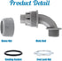 3/4 Inch NPT Liquid Tight Connector 90 Degree Nonmetallic Electrical PVC Conduit Connector Fitting(6Pcs)...