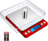 AMIR Digital Kitchen Scale, 500g/ 0.01g Mini Pocket Jewelry Scale, 100g Calibration Weight, Cooking Food Scale with Back-Lit LCD Display, 2 Trays,...