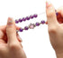 Jovivi 2pcs Natural Semi Precious Gemstone Amethyst Rose Quartz Crystal Bracelets Set Handmade Healing Stone Beads Beaded Stretch Bracelet for Wom...
