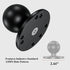 BRCOVAN 1.5'' Ball Mount Base with Aluminum Alloy AMPS Hole Round Plate & 1.5'' TPU Ball Adapter Compatible with RAM Mounts C Size 1.5 Inch Ball D...