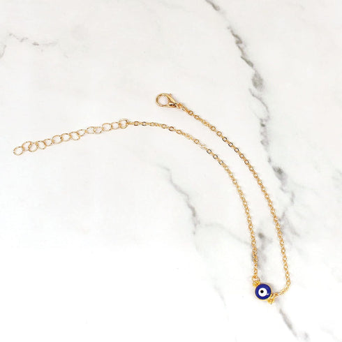 Boho Evil Eye Anklet Bracelet Blue Eye Pendant Ankle Chain Gold Foot Chain Minimalist Summer Beach Anklet Foot Jewelry Gifts for Women Girls...