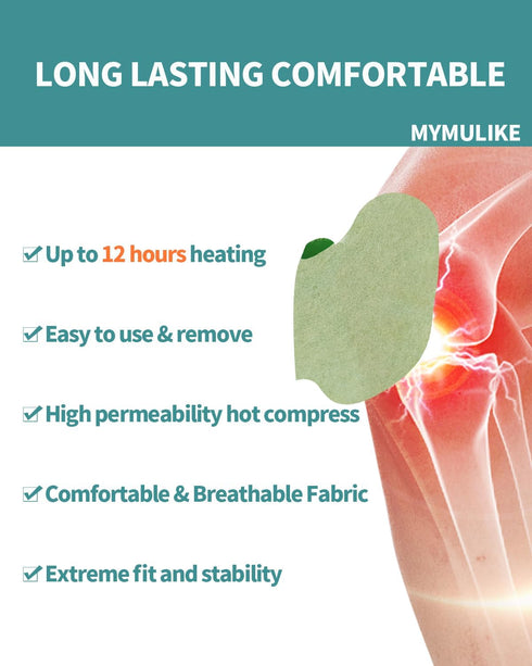 60Pcs Knee Patches, Knee Patches for Bone On Bone, Patches for Knee Self-Heating Knee Patches, Herbal Patches for Knee, Long Lasting Comfortable f...