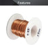 Fielect 0.55mm Inner Dia Magnet Wire Enameled Copper Wire Winding Coil 49.2Ft Length QA-1-155 Model Widely Used for A Variety of Motors...