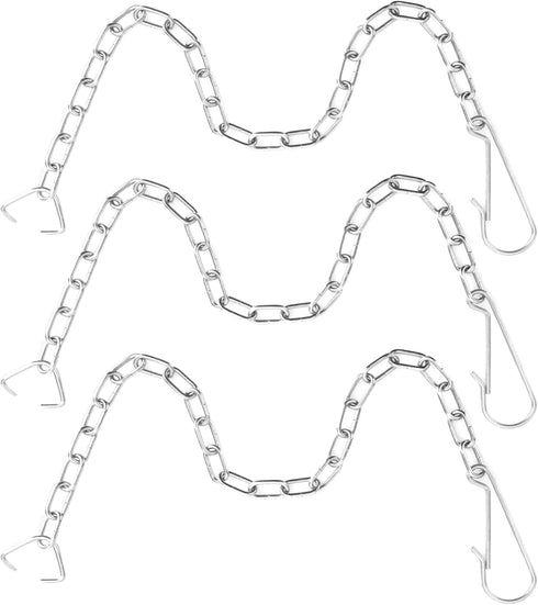 Toilet Chain Toilet Flapper Chain 3Pcs Toilet Handle Replacement Kit 9.5“ Stainless Steel Toilet Handle Chain with Hook Ring Universal Toilet Lift...