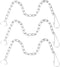 Toilet Chain Toilet Flapper Chain 3Pcs Toilet Handle Replacement Kit 9.5“ Stainless Steel Toilet Handle Chain with Hook Ring Universal Toilet Lift...