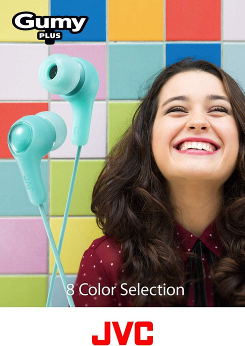 JVC Gumy in Ear Earbud Headphones with Paper Package, Powerful Sound, Comfortable and Secure Fit, Silicone Ear Pieces S/M/L - HAFX7GN (Green)......