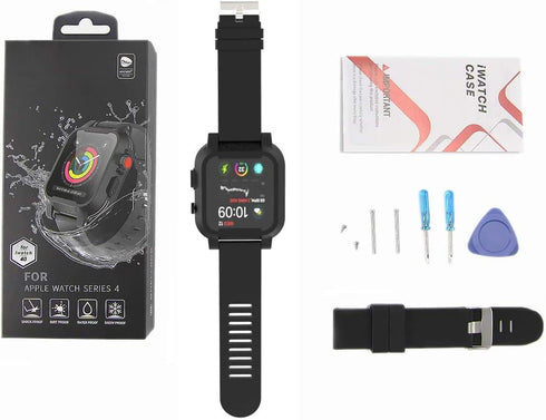 ShellBox Case Waterproof Apple Watch Case Series 6 / Series 5/4/SE 40mm, IP68 Certified Shockproof Impact Resistant Apple iWatch Full Body Protect...