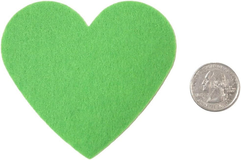 Playfully Ever After 3 Inch Green 22pc Stiff Felt Hearts...