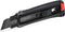 HAUTMEC 25mm Extra Heavy Duty Utility Knife with Double Lock Mechanism, Auto-Lock and Ratchet- Lock for Double Safety, SK2 Sharp Black Blade for I...