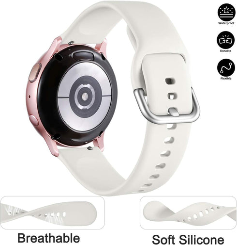 Lerobo Compatible with Samsung Galaxy Active 2 Watch Bands 44mm 40mm, Active Bands, Galaxy Watch 3 41mm Bands, Galaxy Watch Bands 42mm, 20mm Silic...