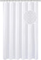 N&Y HOME Hotel Fabric Shower Curtain or Liner, Cloth Textured White Shower Curtain with Bottom Magnets, Machine Washable, 72 x 72 inches for Bathr...