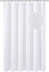 N&Y HOME Hotel Fabric Shower Curtain or Liner, Cloth Textured White Shower Curtain with Bottom Magnets, Machine Washable, 72 x 72 inches for Bathr...