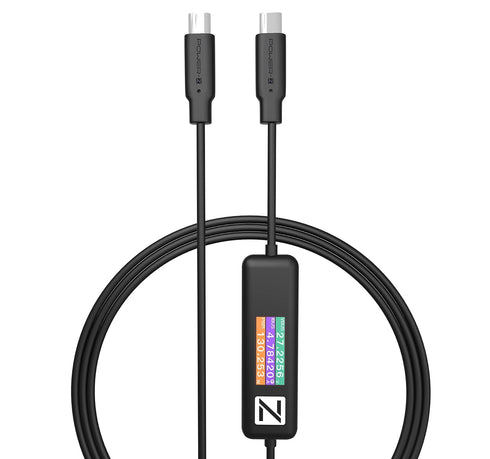 Power-Z AK001 Multi-Function 240W USB PD Charging Test Cable with Color Display Compatible with USB-C Devices (1.5M/5FT)...