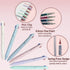 6PCS Multicolor Ballpoint Pen, 4-in-1 Smooth Retractable Ink Pens with Pen Clip, 0.5mm Fine Point Pen for Office School Supplies Students Classroo...