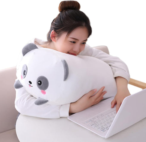 Panda Plush Stuffed Animal, Cute Panda Plushie Cylindrical Body Pillow Toy Gifts for Kids Birthday, Valentine, Christmas, 8inch...