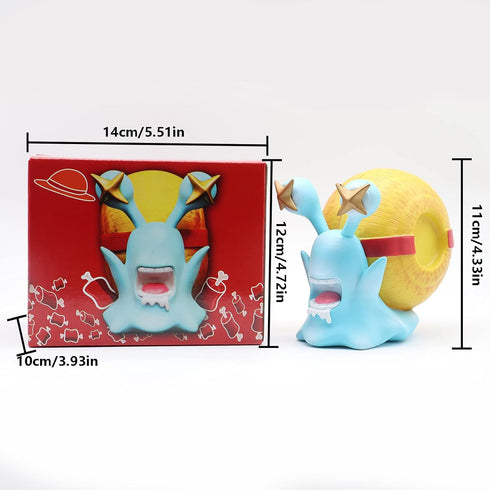 Anime Action Figures - Transponder Snail Phone Bug, PVC Material, 4.33in/11 cm Size for Collection and Decoration, for Anime Fans (Luffy)...