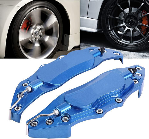 Car Brake Caliper Cover, 2pcs Car Aluminum Alloy Brake Caliper Guard Brake Caliper Protector Cover for Wheel Hub 16in-17in Medium(blue)...