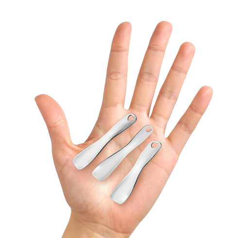 Sibba 3 PCS Facial Spatula Massage Eye Roller Dark Circles Skincare Tool Face Cream Lotion Makeup Stainless Steel Applicator Wand Neck Lines Beaut...