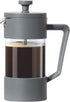 Oggi French Press Coffee Maker (12oz)- Borosilicate Glass, Coffee Press, Single Cup French Press, 3 cup Capacity, Charcoal...
