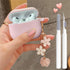 Cute Pink Case for Airpods Pro 2nd/1st Generation Cover for Girl Women with Pom pom Flower Keychain & Cleaner Kit, Soft Silicone Protective Skin f...