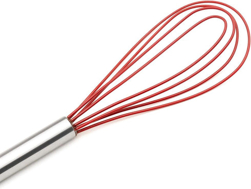 Cuisipro 10-Inch Silicone Flat Whisk, Red...