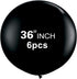 36 Inch Latex Round Black Balloons(Premium Helium Quality),Giant Balloons for Photo Shoot/Birthday/WeddingParty/Festivals/Event Decorations (6pcs ...