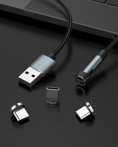YKZ USB-C Magnetic Connector 3 Packs, 7 Pin USB C Magnetic Adapter for Round-Shaped Magnetic Charging Cable, Compatible with All USB C Devices...