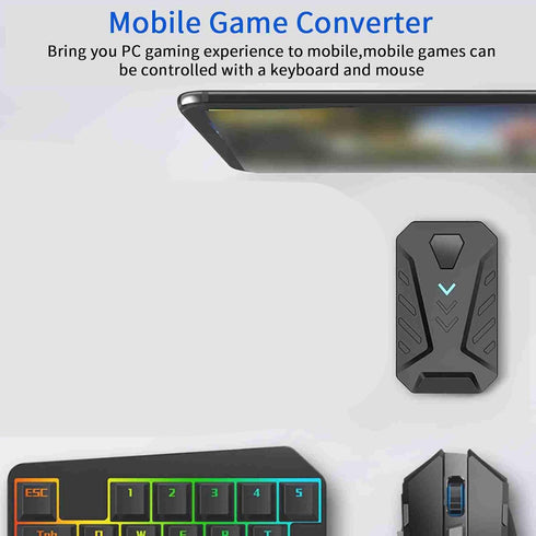 Gaming Keyboard and Mouse Converter,Keyboard and Mouse Adapter,Bluetooth Keyboard and Mouse Converter,Mobile Game Converter,Suitable for iOS/Andro...
