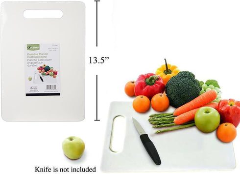 Luciano Plastic Cutting Board, 13.6 x 9.8 inches, White...