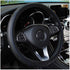 PU Leather Steering Wheel Cover for Women & Men, Waterfroof and Anti-Slip Car Steering Wheel Cover Universal Standard Size 14.5''-15'', Blue+Black...
