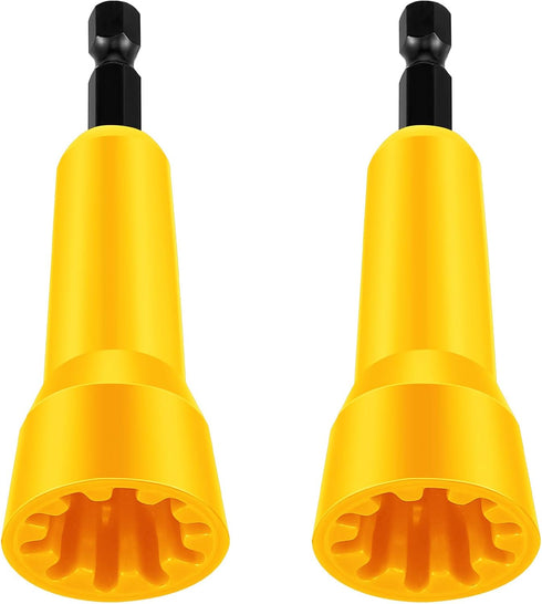 Bonuci 2 Pcs Wire Twister Tool for Drill, Wire Stripper Fast Wire Twisting Tool with 1/4" Chuck for Drill Wire Electrician Tool(Yellow)...