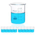 1.7oz(50ml) Sturdy Glass Beaker, 3.3 Borosilicate Griffin Low Form with Printed Graduation, Pack of 10, BKL050-010...