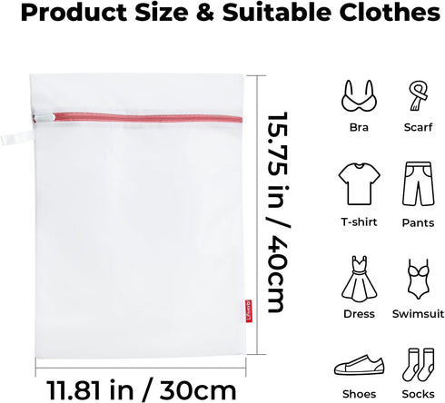3 Pack Laundry Bag 15.75*11.81in, Mesh Laundry Bags with Sturdy Zipper, Laundry Bags Mesh Wash Bags and Lingerie Bags for Washing Delicates, Delic...