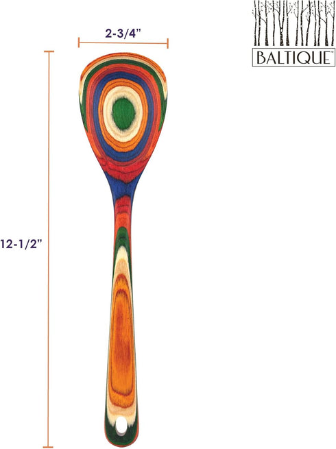 Totally Bamboo Baltique Marrakesh Collection 12-1/2" Wooden Cooking Spoon, Safe for Nonstick...