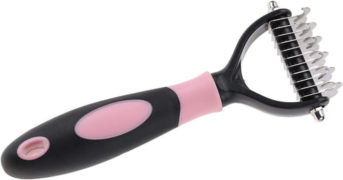 GLOGLOW Pet Grooming Brush, Pet Grooming Shedding Brush Tool Comb Dematting Rakes Fur Knot Cutter Remove Rake Dog Cat Long Short Hair()...