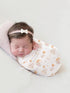 Baby Swaddle Blanket and Headband Set, Newborn Receiving Blanket Swaddle Wrap for Girls and Boys, Swaddling Blankets Neutral for Newborn? Soft and...