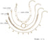 Boho Stackable Circle Bracelet Set Gold Fish Bone Layered Beaded Paperclip Link Bracelet Chain Jewelry for Women(4PCS)...