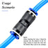 WAFJAMF Straight Push to Connect Fitting,12mm Tube OD Quick Release Pneumatic Connectors, Air Line Hose Pipe Fittings Kit Connector PU-12(10 Pcs)...