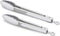 Premium Silicone Set of 2 Cooking Tongs, 9-Inch & 12-Inch BPA Free Non-Stick Stainless Steel BBQ Grilling Locking Food Tong, Light Grey...