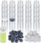 OLYCRAFT 30 Sets 10ml/0.34oz Clear Sealed Sample Vials Glass Sample Vials with Rubber Stopper and Plastic Aluminum Top Caps Glass Lab Sample Vials...