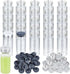 OLYCRAFT 30 Sets 10ml/0.34oz Clear Sealed Sample Vials Glass Sample Vials with Rubber Stopper and Plastic Aluminum Top Caps Glass Lab Sample Vials...