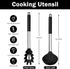 TeamFar Silicone Pasta Fork and Ladle Spoon Set, 2 Pcs Large Nonstick Kitchen Utensils with Stainless Steel Handle for Cooking, Draining, Serving ...