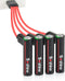 AAA USB c Rechargeable Batteries - Lithium Ion 1.5V 600mWh 1 H Fast Charge, 1200 Cycle with Type C Port Cable (4pcs)...