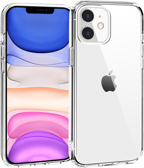 TENOC Phone Case Compatible with iPhone 11, Clear Case Non-Yellowing Protective Bumper Hard Back Cover for 6.1 Inch...